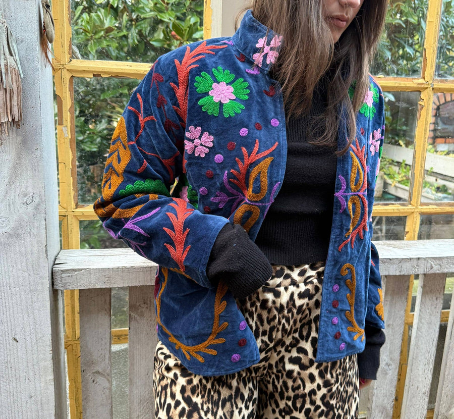 Velvet embroidery jacket LOVE