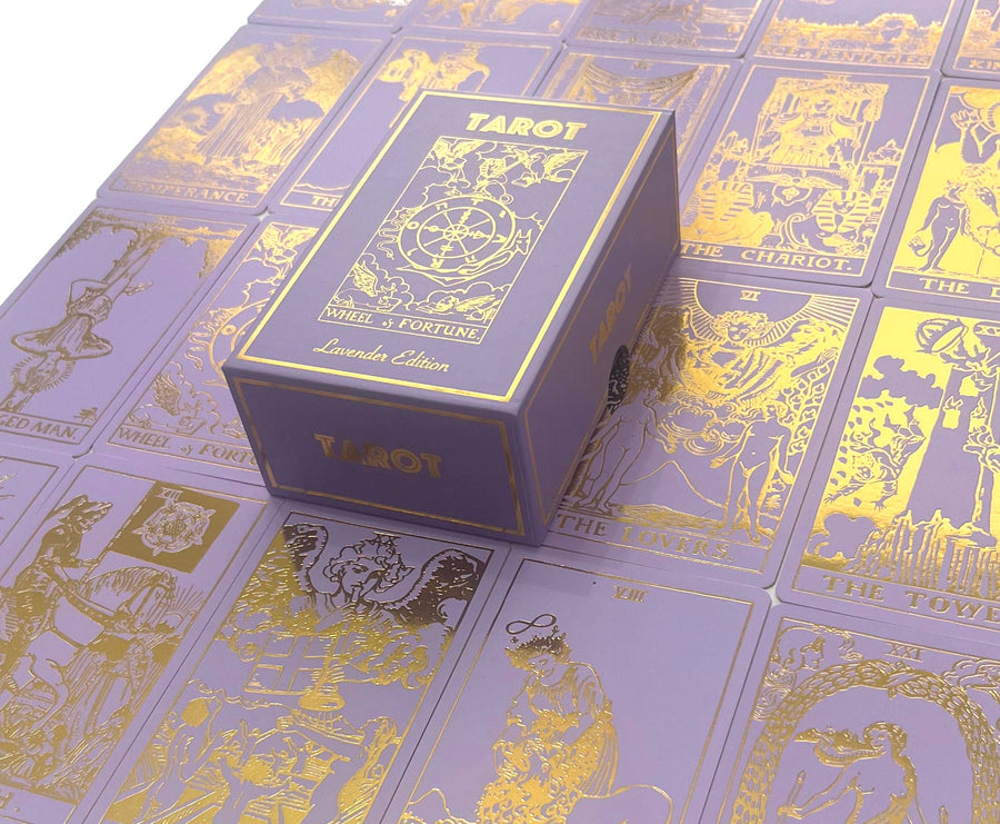 Lavender & Gold Tarot & Guide | Classic Tarot Design - Twitchers Emporium Store