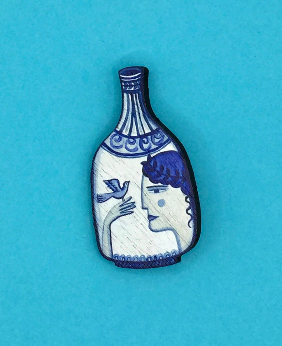 Greek Lady Brooch - Twitchers Emporium Store