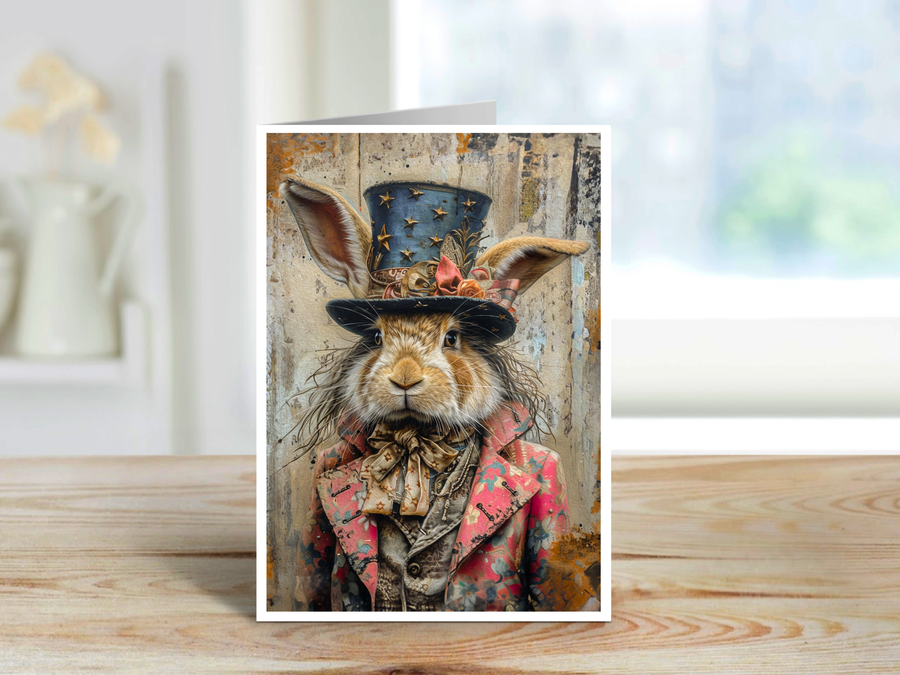 The Dapper Hare Blank Card - Twitchers Emporium Store