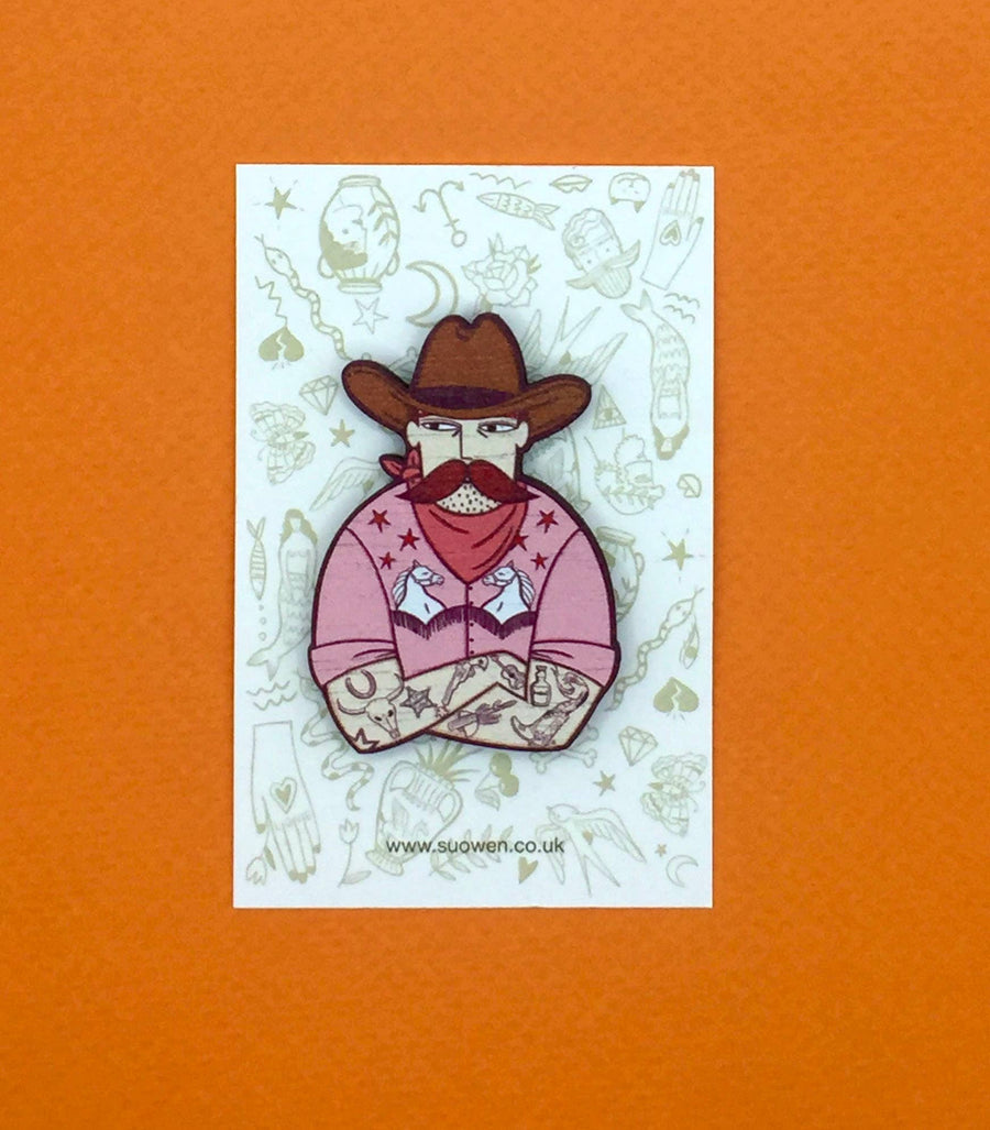 Cowboy Brooch - Twitchers Emporium Store