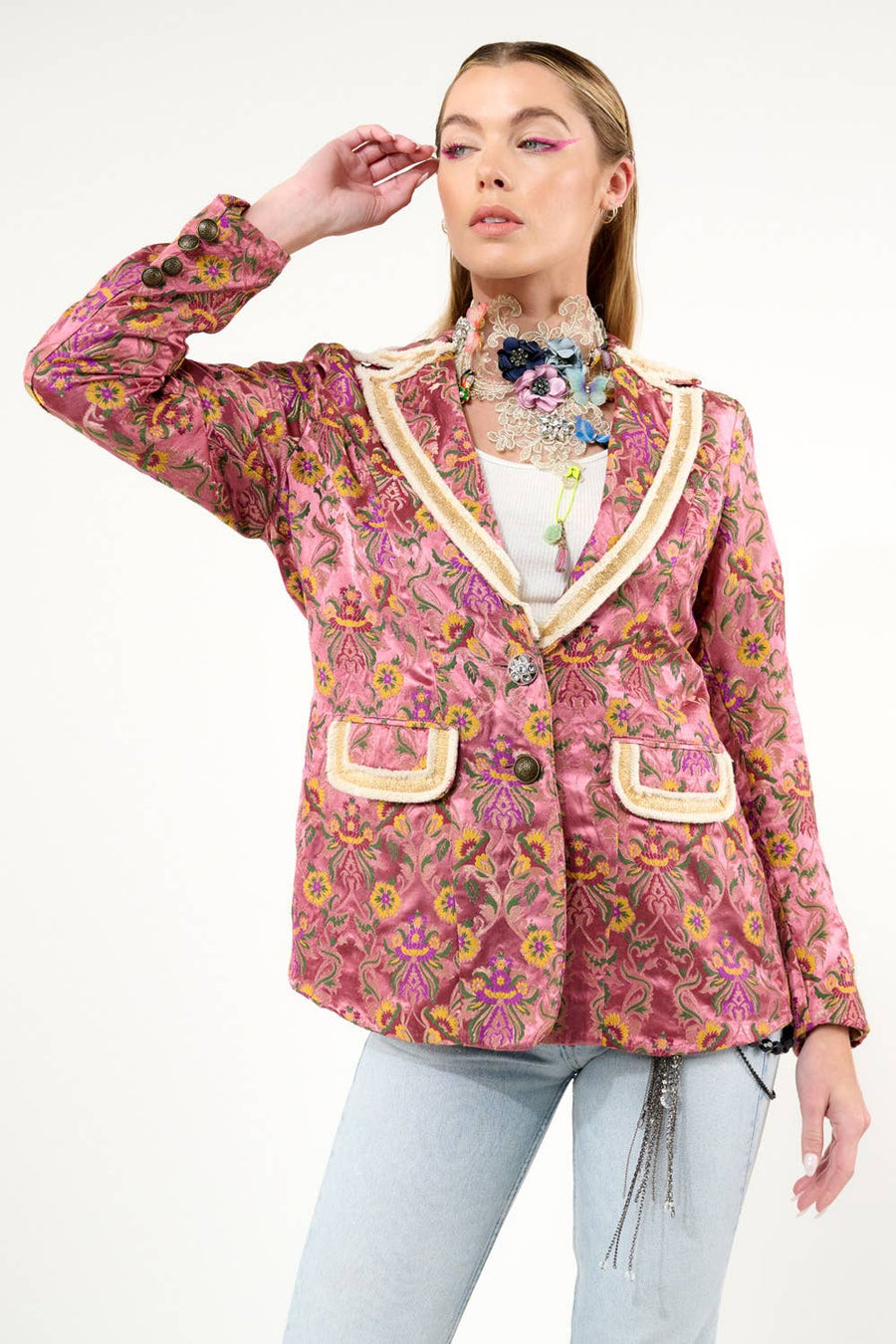 Renaissance Silk Jacquard Blazer