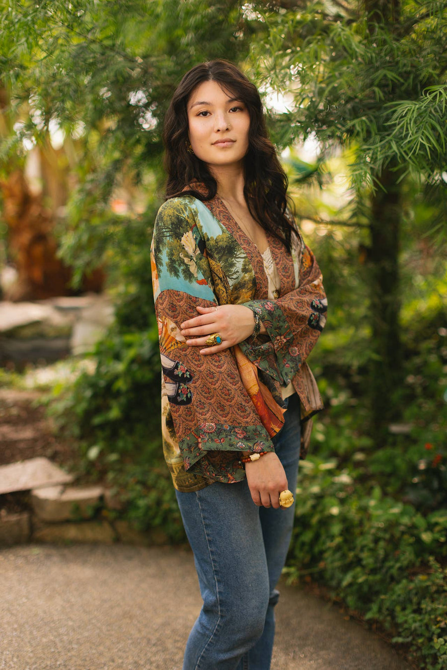 Secret Garden Cropped Kimono - Twitchers Emporium Store