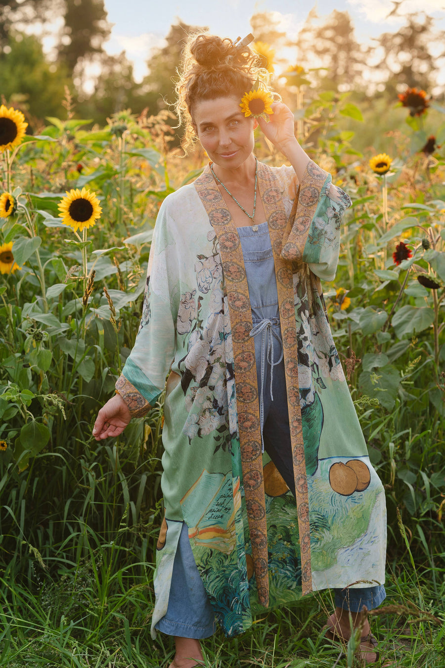 My Dream Van Gogh Long Kimono