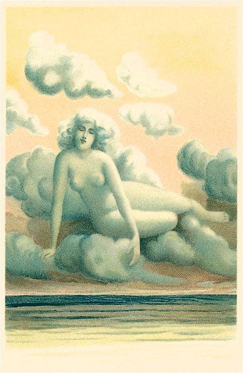 CARD Nude among the Clouds - Postcard