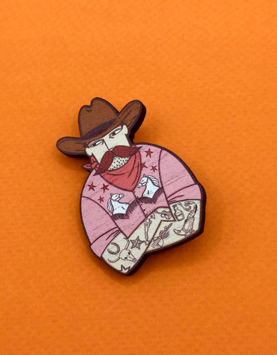 Cowboy Brooch - Twitchers Emporium Store