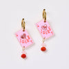 Lucky Ace Earrings - Pink - Twitchers Emporium Store
