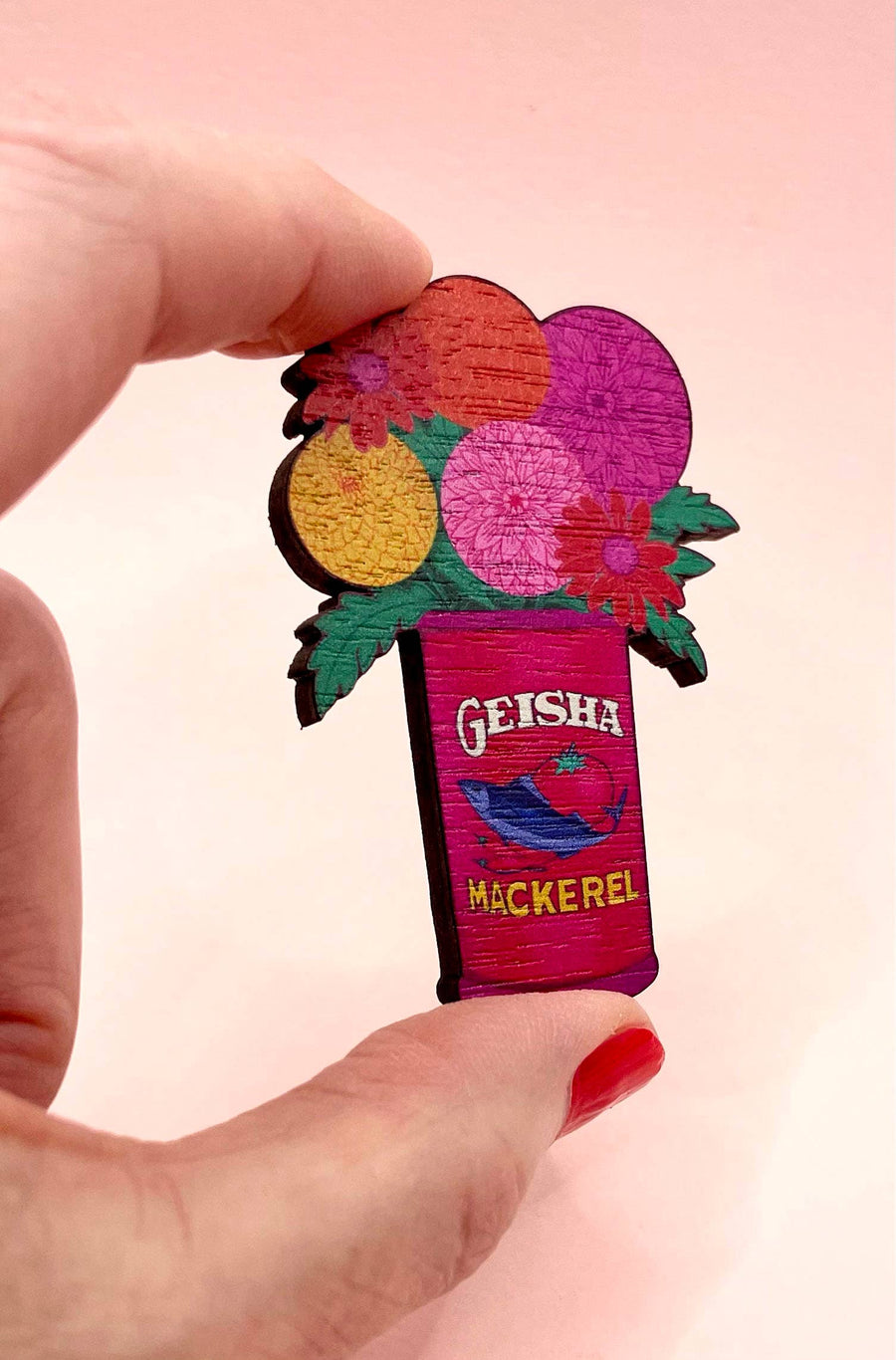 Dahlia Tin Can Brooch - Twitchers Emporium Store