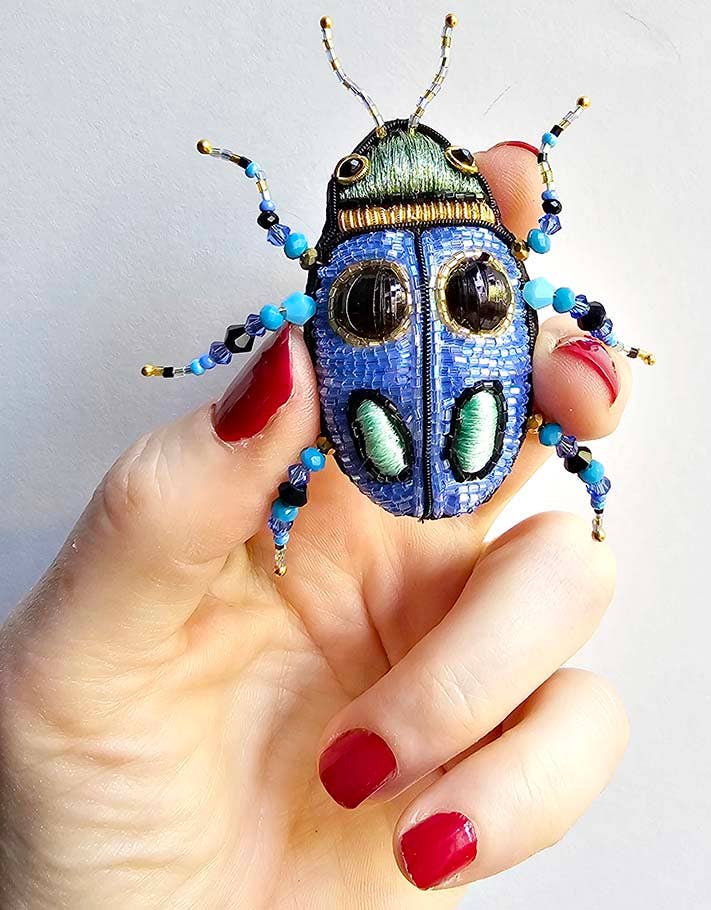 Norbert the Beetle Brooch - Twitchers Emporium Store