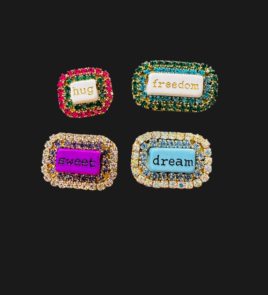 “WORD” Double Rhinestone - Twitchers Emporium Store