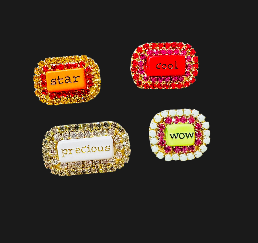 “WORD” Double Rhinestone - Twitchers Emporium Store