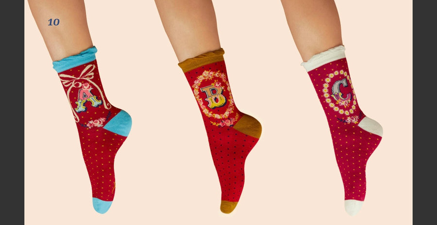 Powder Design Alphabet Sock