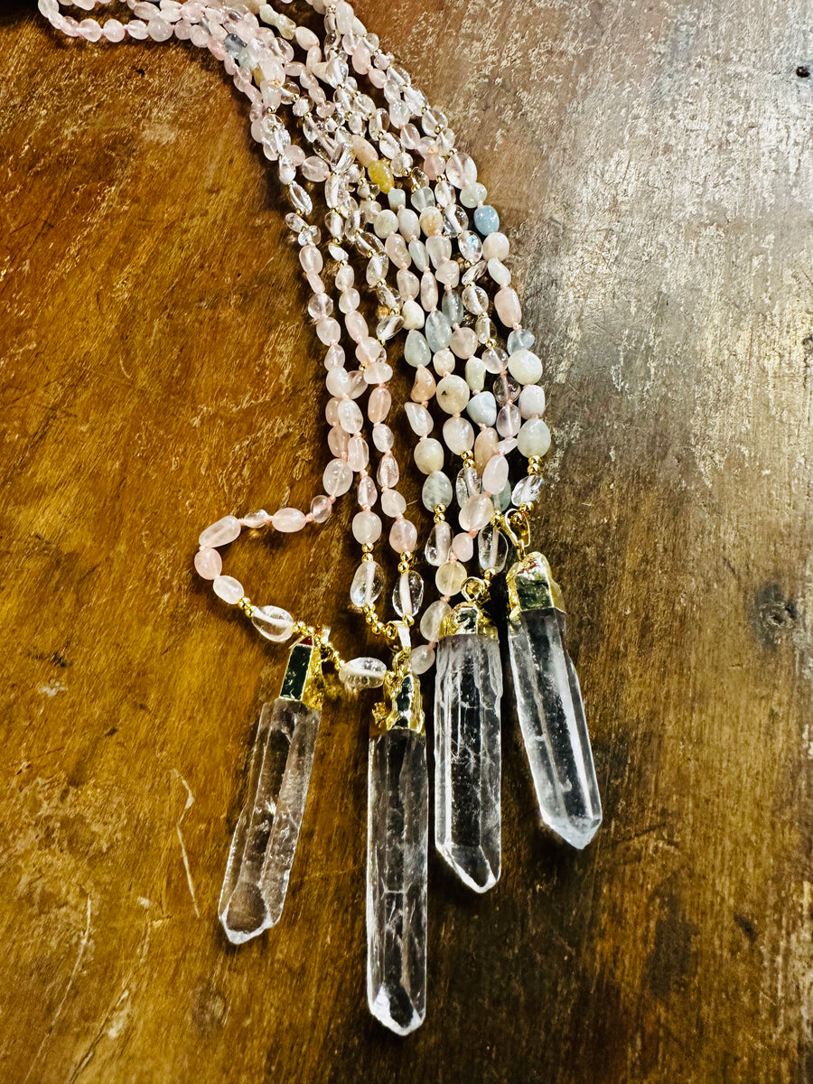 Collier de quartz naturel