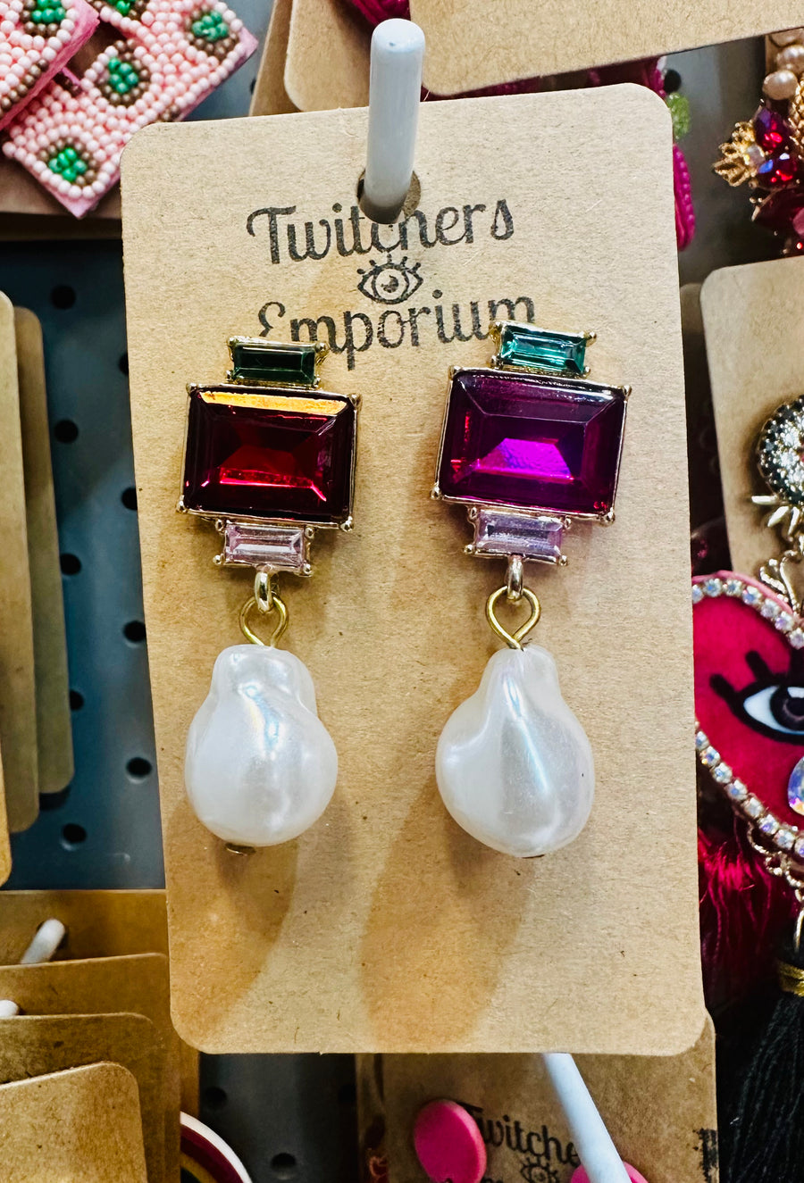 Pearl Drop Earrings - Twitchers Emporium Store