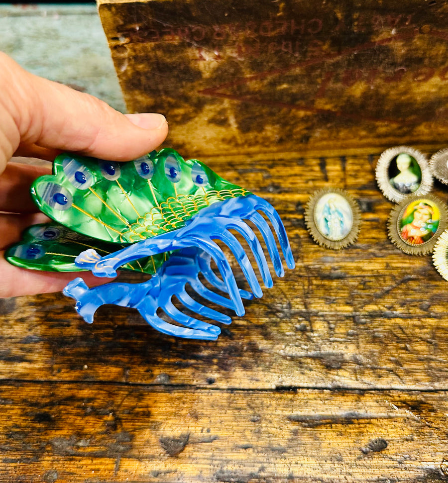 SALE - Peacock Hairclip