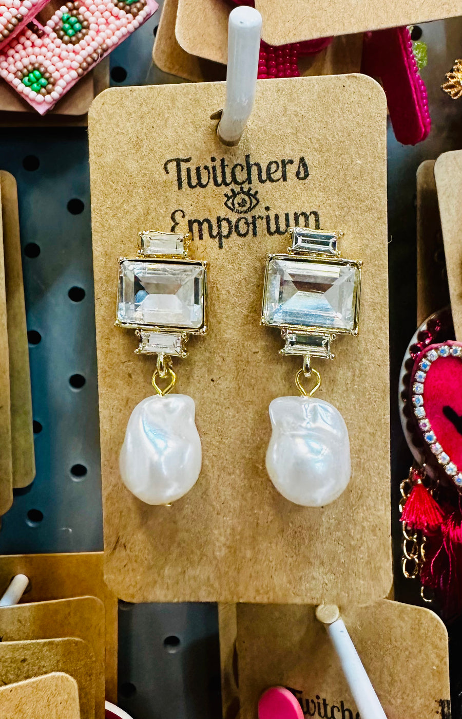 Pearl Drop Earrings - Twitchers Emporium Store