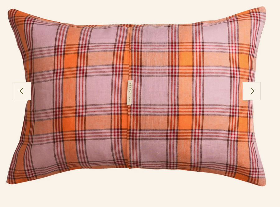 Isla Linen Pillowcase Set - Vivid Coral - Twitchers Emporium Store