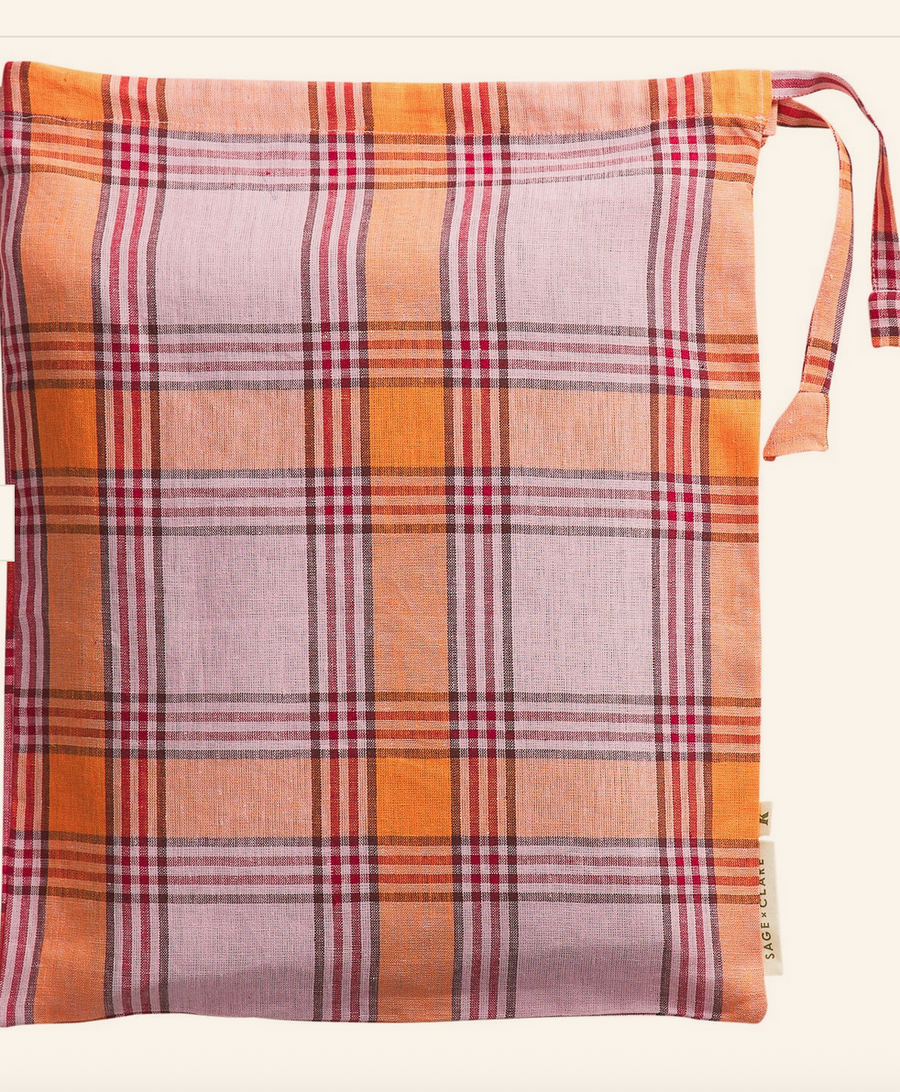 Isla Linen Fitted Sheet - Vivid Coral - Twitchers Emporium Store