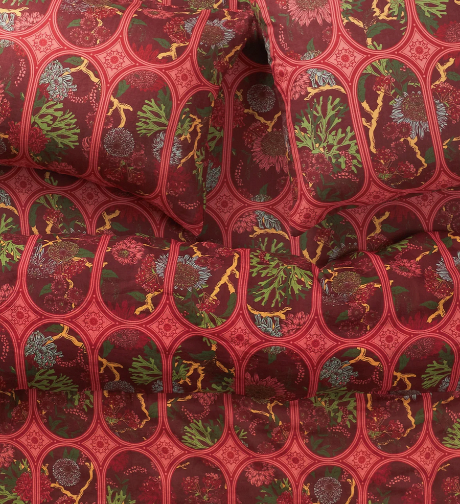Naia Linen Pillowcase Set - Garnet - Twitchers Emporium Store