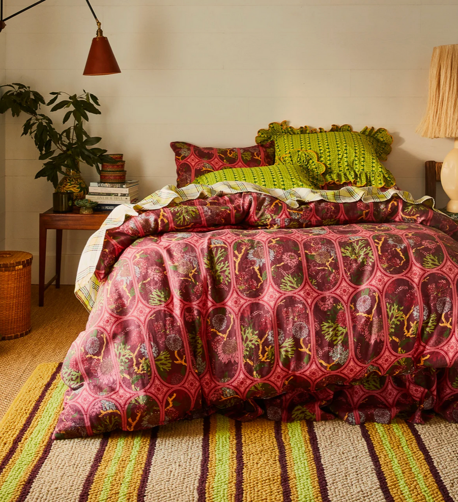 Naia Linen Pillowcase Set - Garnet - Twitchers Emporium Store