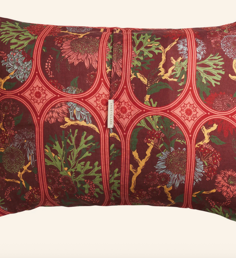 Naia Linen Pillowcase Set - Garnet - Twitchers Emporium Store