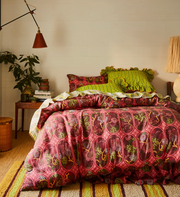 Naias Linen Quilt Cover - Garnet - Twitchers Emporium Store