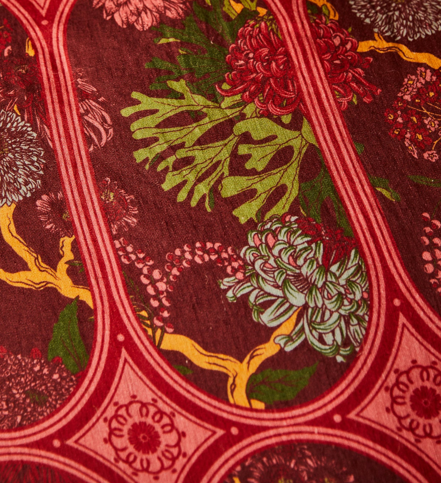 Naias Linen Quilt Cover - Garnet - Twitchers Emporium Store