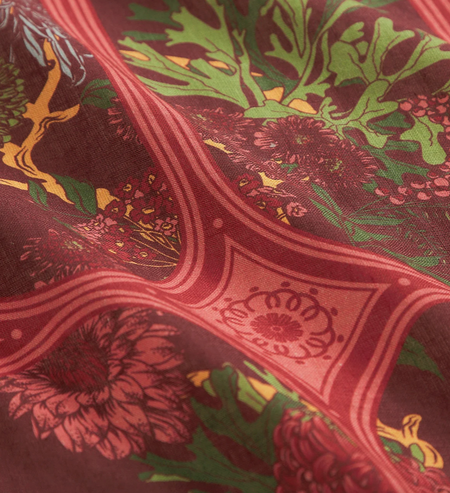 Naias Linen Quilt Cover - Garnet - Twitchers Emporium Store