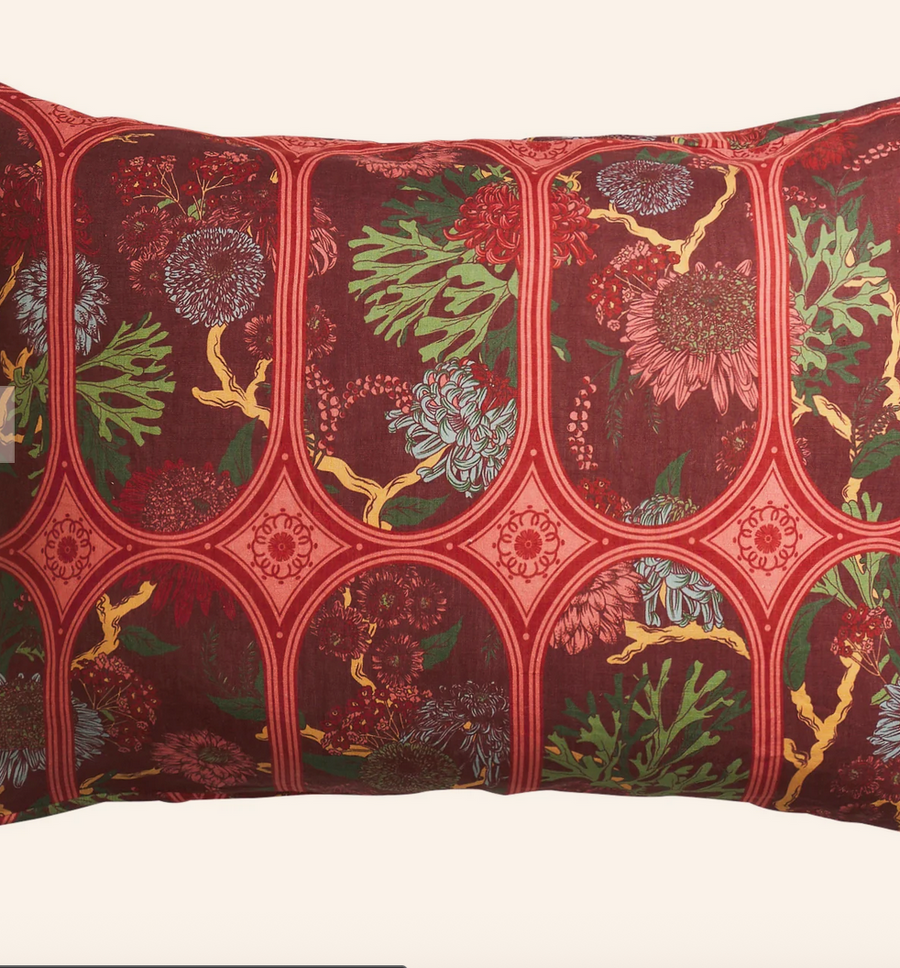 Naia Linen Pillowcase Set - Garnet - Twitchers Emporium Store