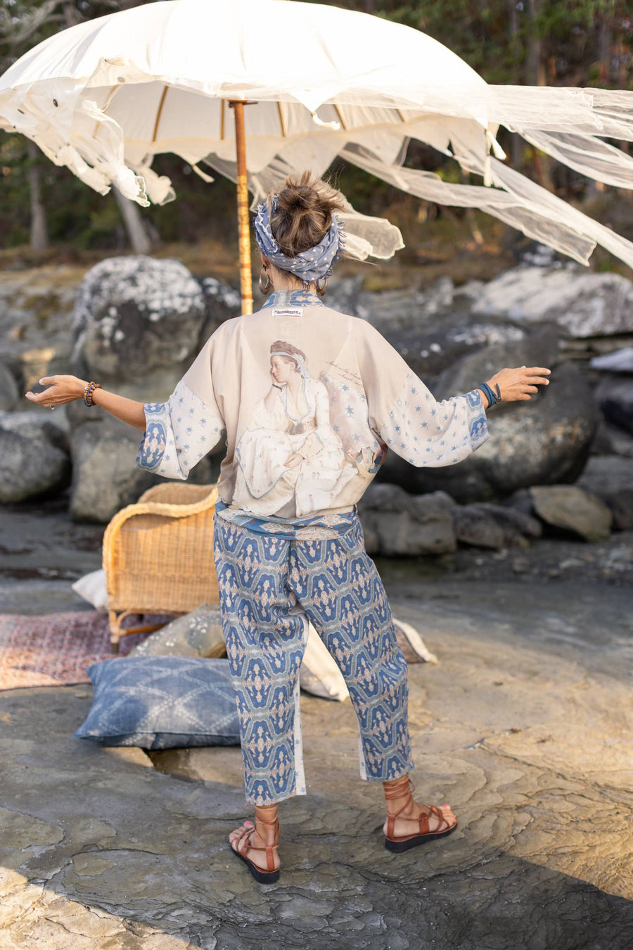 Head In The Clouds Cropped Kimono