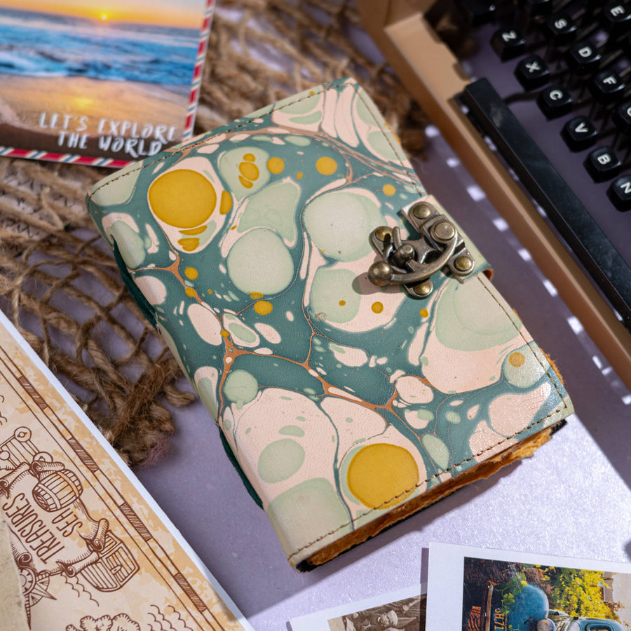 Marble Leather Journal - Twitchers Emporium Store