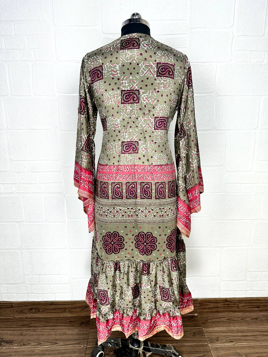 SALE - Recycled Indian Silk Dress - Twitchers Emporium Store