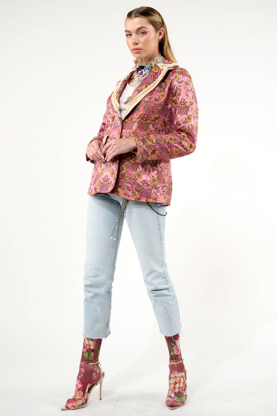 Renaissance Silk Jacquard Blazer