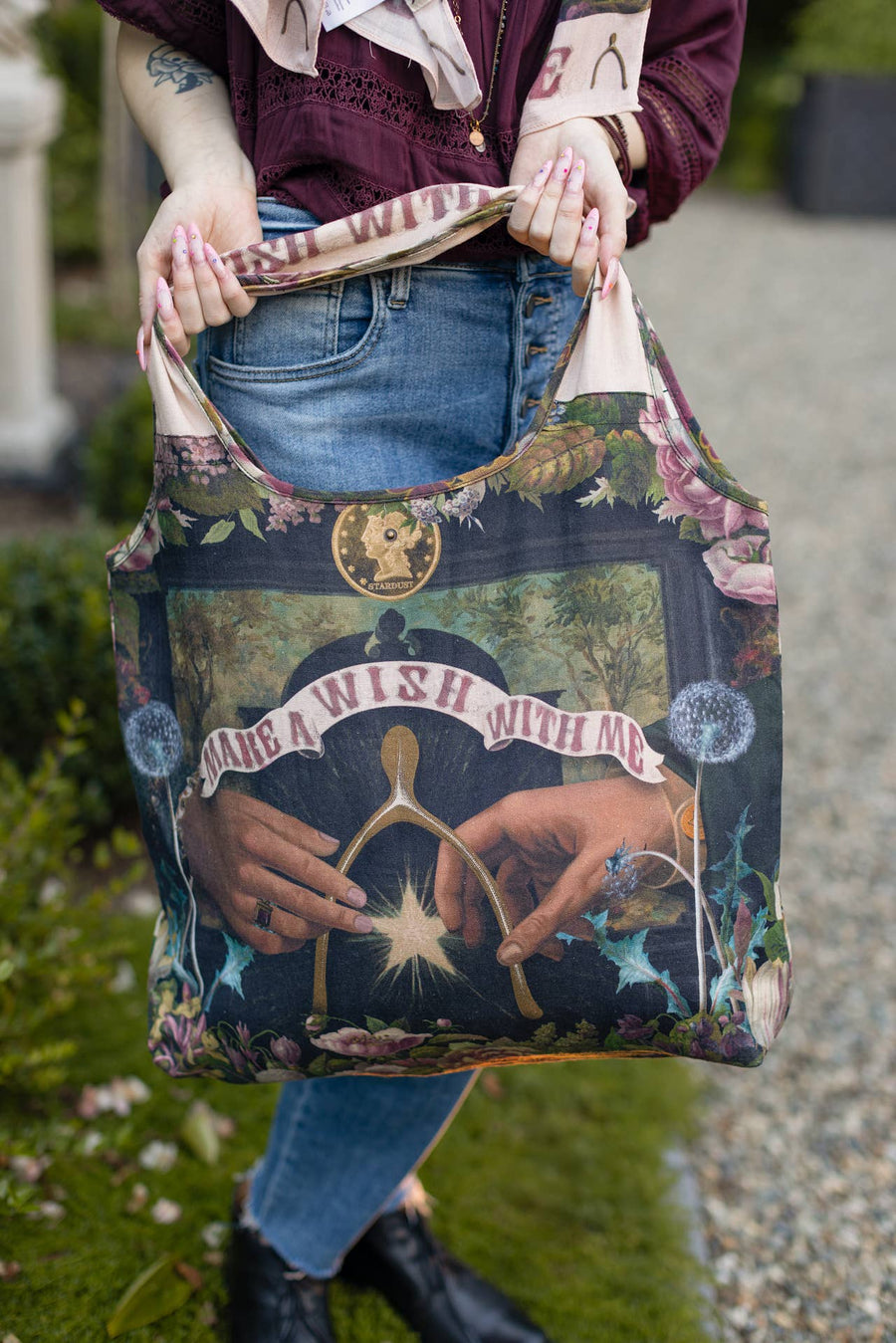 Make a Wish Linen Tote