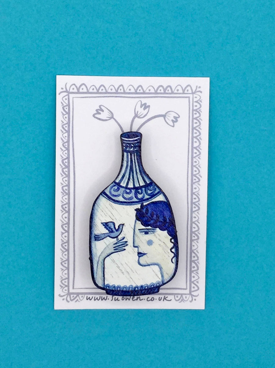 Greek Lady Brooch - Twitchers Emporium Store