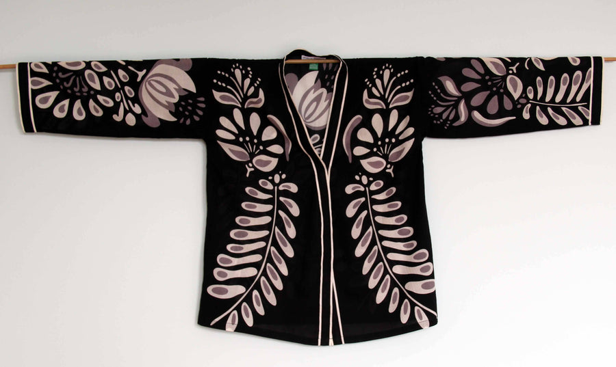 Black Blossom Kimono