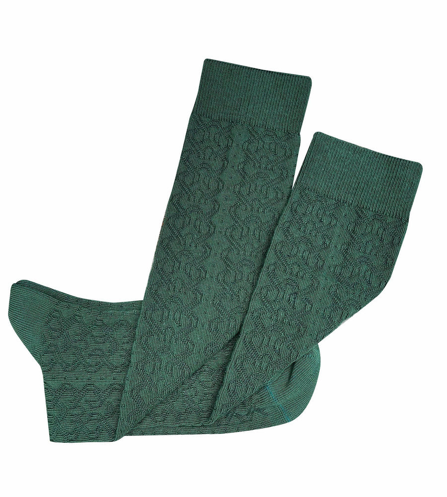 'Ornella' Green Cotton Socks  - Twitchers Emporium Store