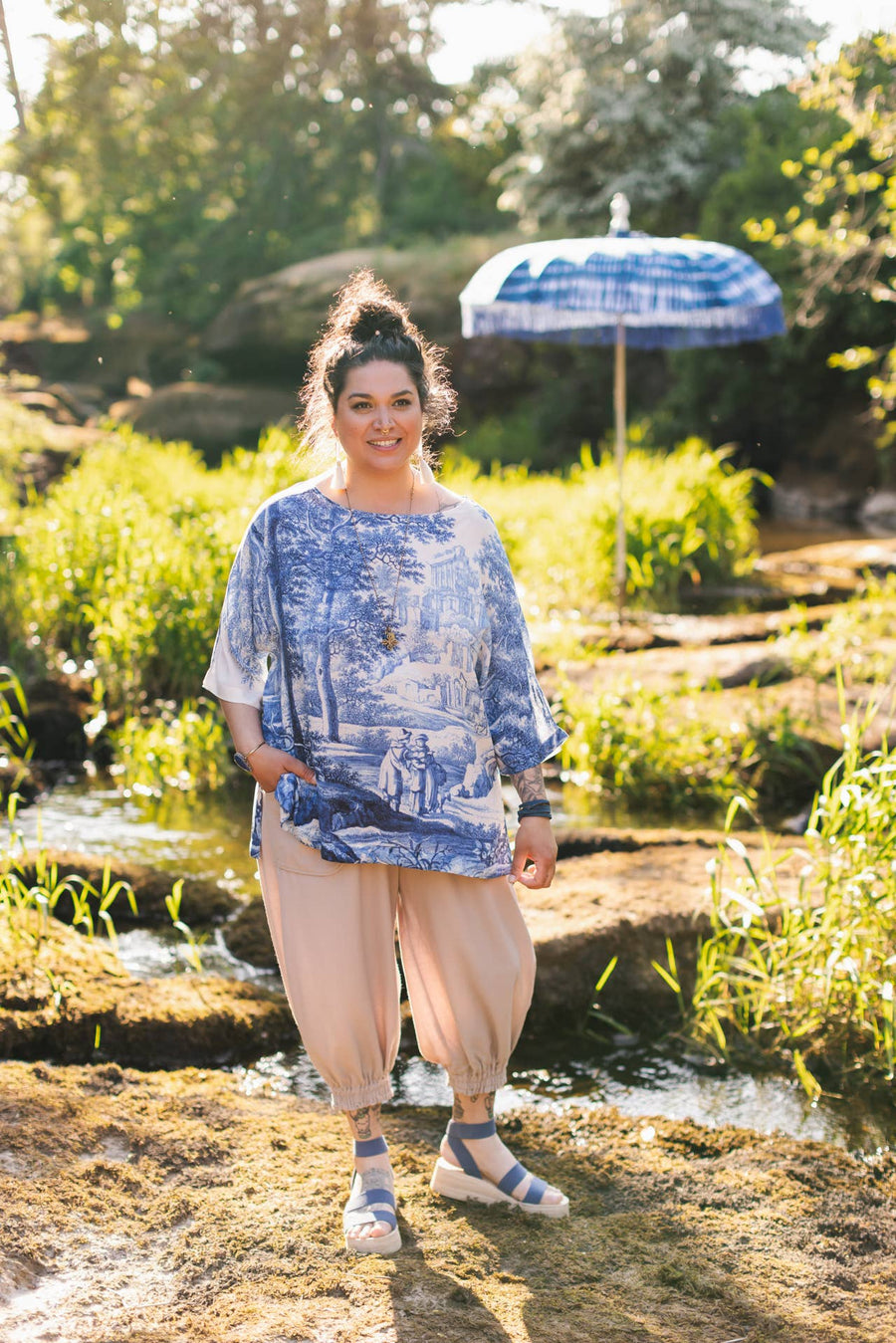 Let The Light In Luxe Tee w/ Delft