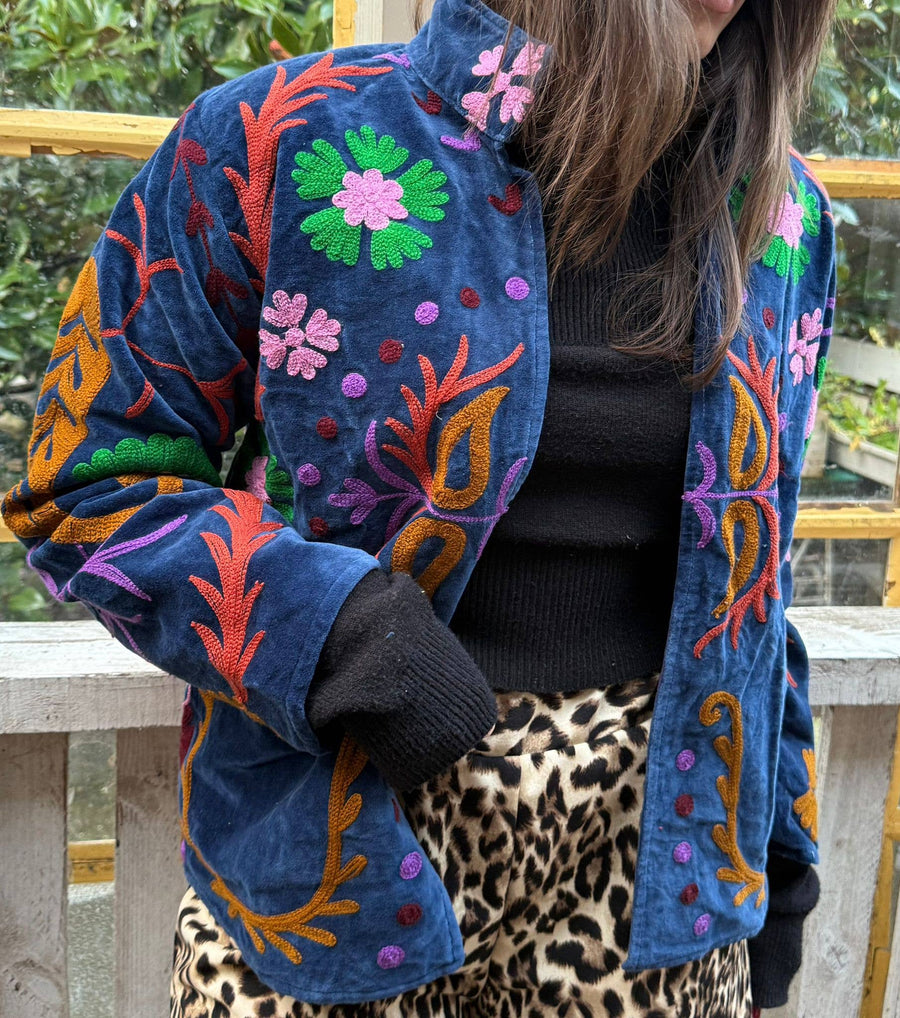 Velvet embroidery jacket LOVE