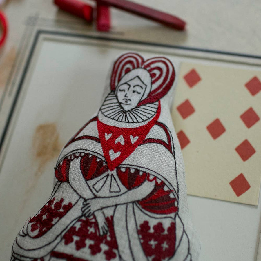 The Red Queen, Cotton Doll Wall Hanging