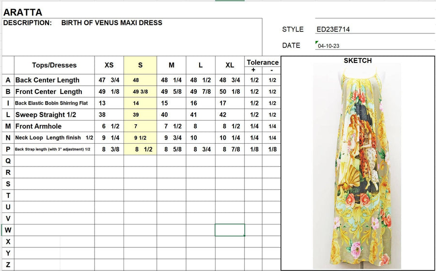 Birth of Venus Maxi Dress