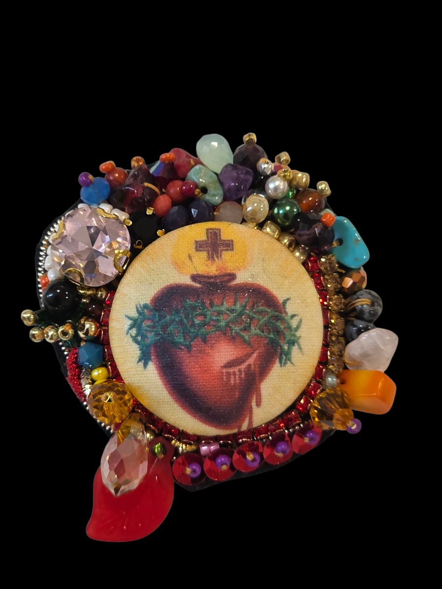 HEART ON FIRE Brooch