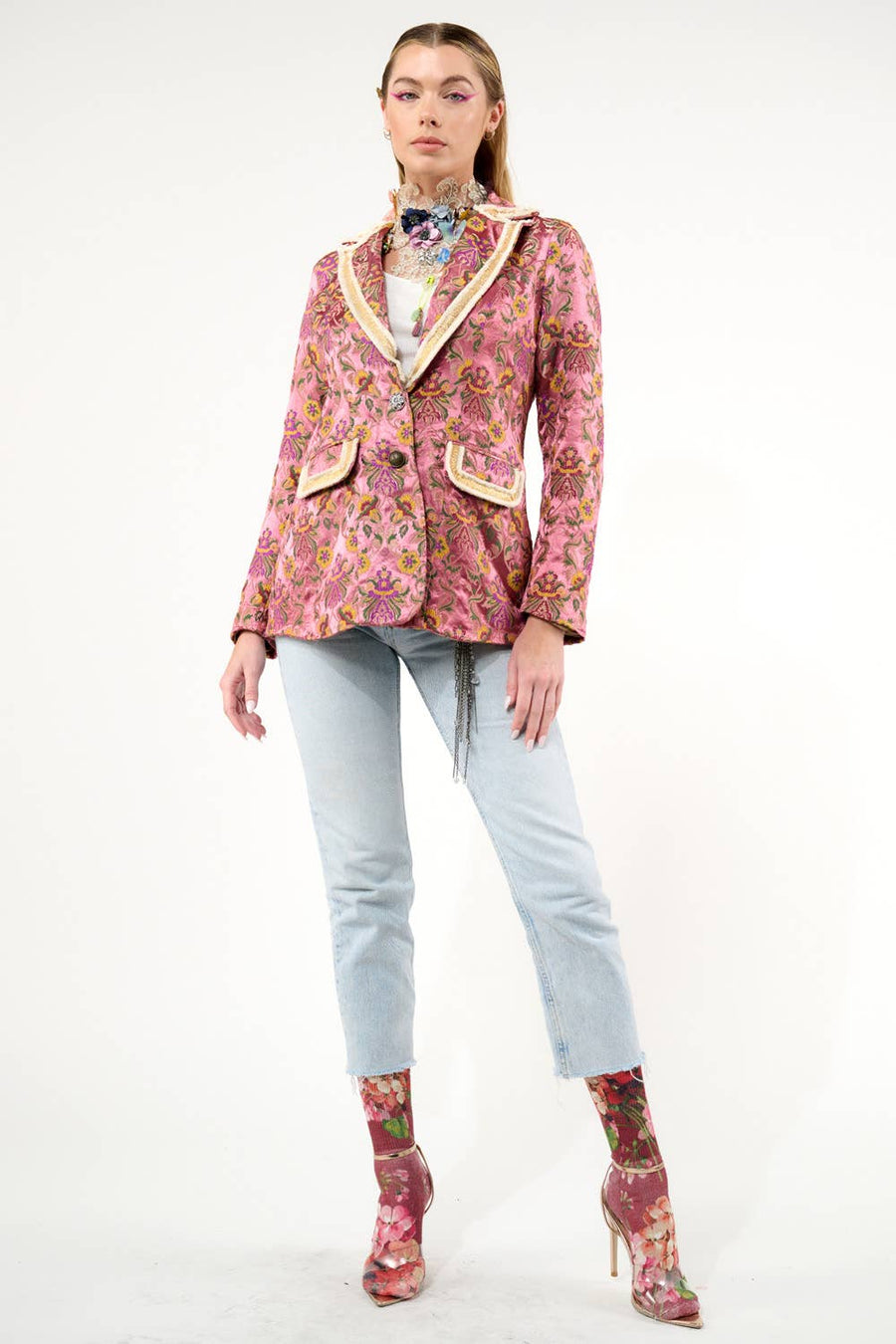 Renaissance Silk Jacquard Blazer