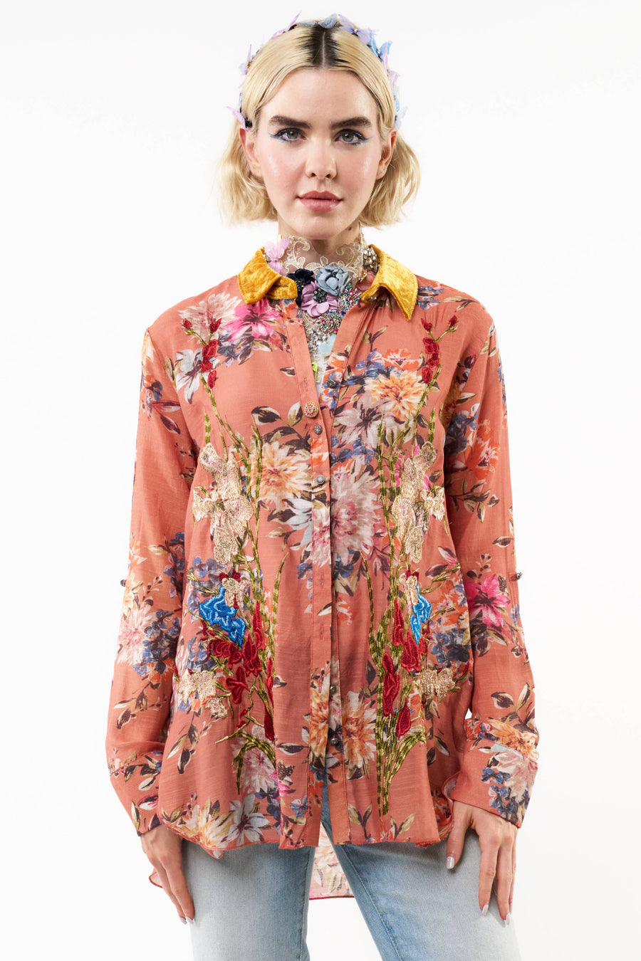 Gardenia Embroidered Shirt