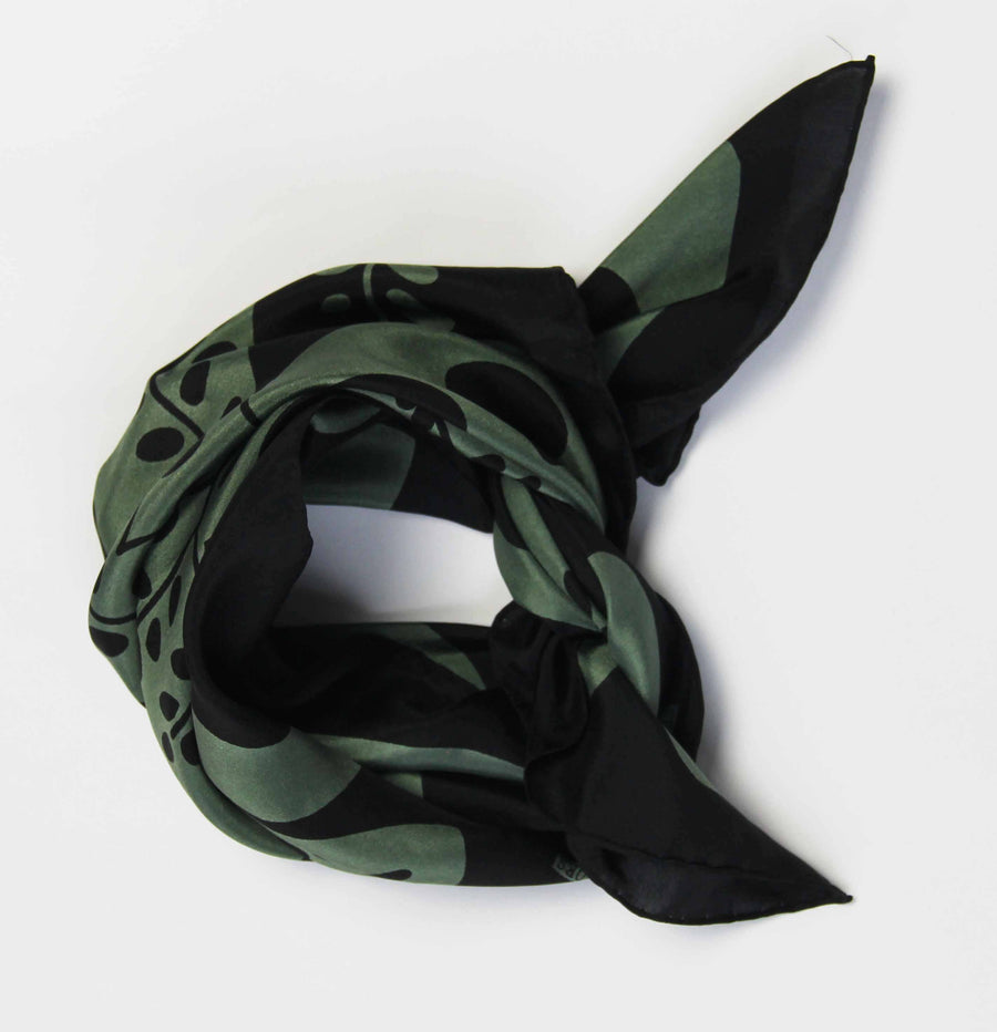 Khaki Peace and Love Mini Scarf