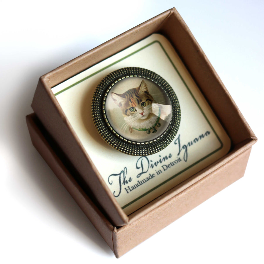 Calico Cat  Brooch