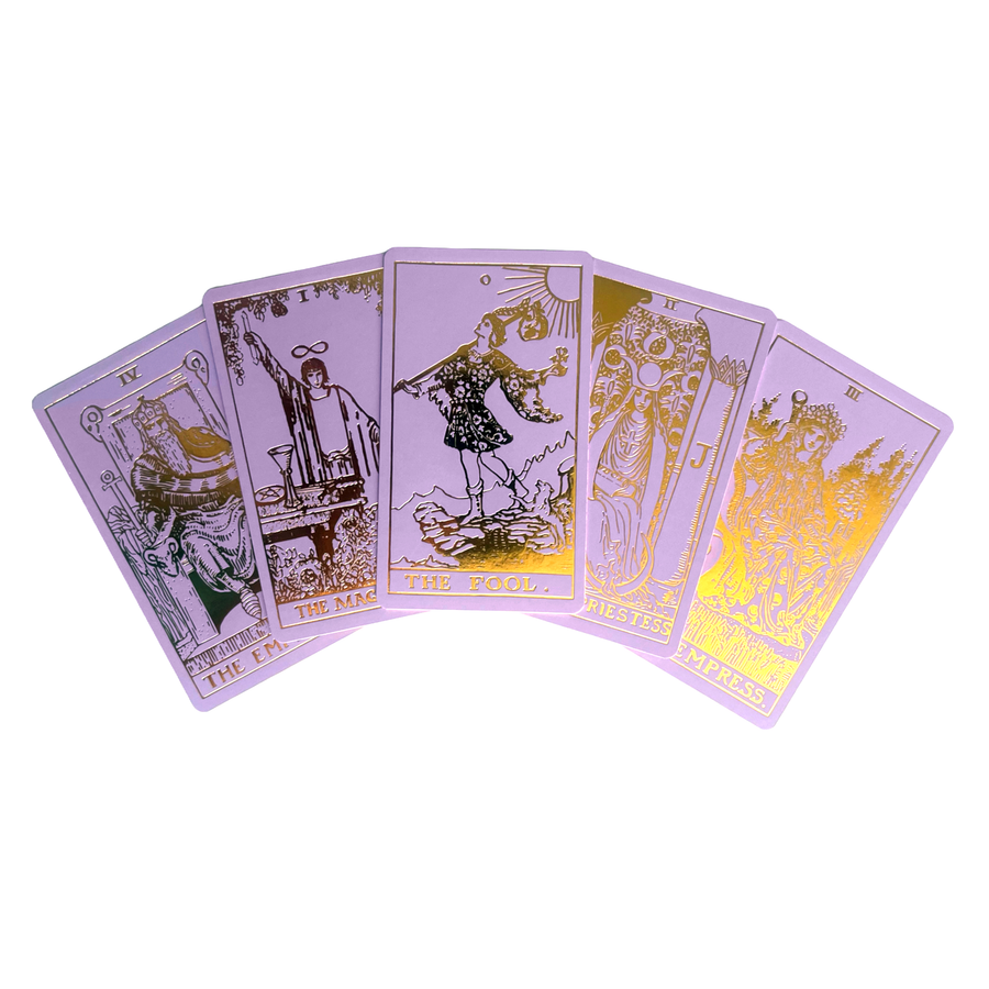 Lavender & Gold Tarot & Guide | Classic Tarot Design - Twitchers Emporium Store