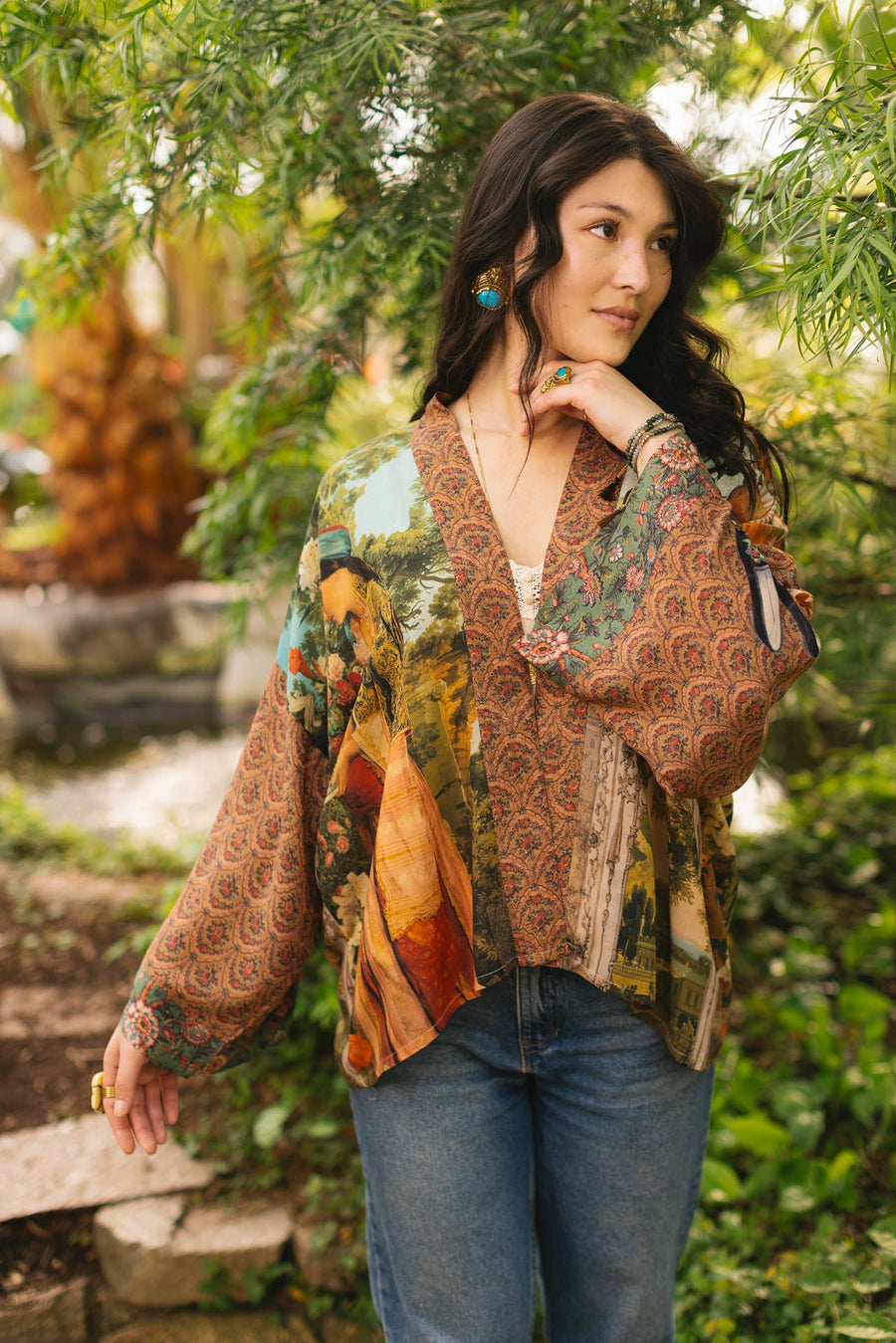 Secret Garden Cropped Kimono