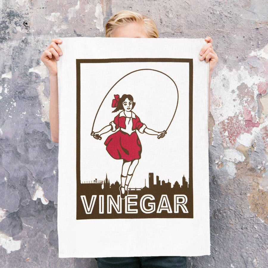 TEA TOWEL - SKIPPING GIRL - Twitchers Emporium Store