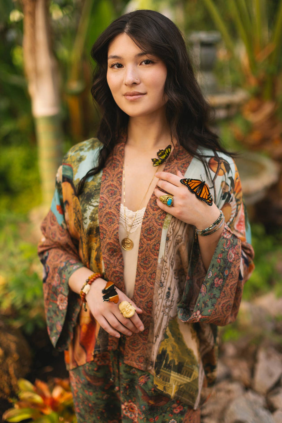 Secret Garden Cropped Kimono - Twitchers Emporium Store